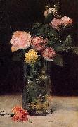 Edouard Manet Roses in a Glas Vase France oil painting artist